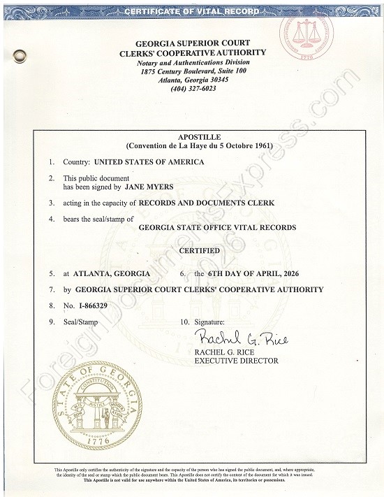 Georgia apostille
