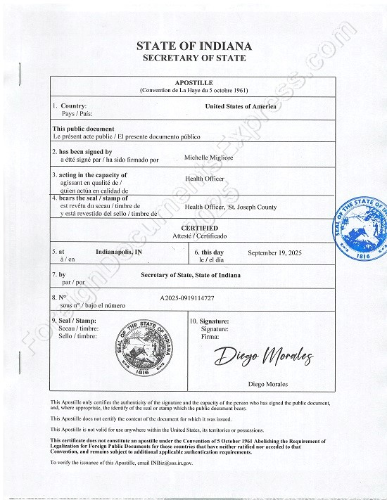 Indiana apostille Indiana apostille