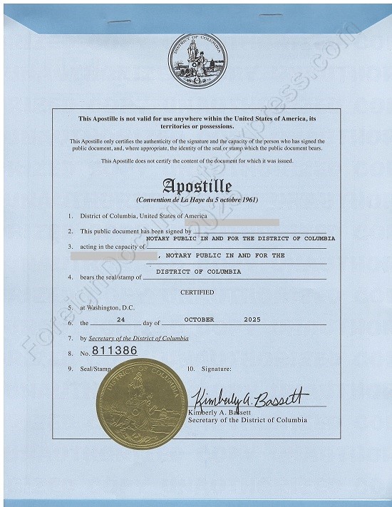 DC Hague apostille Apostilles from DC