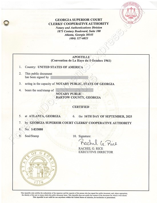 Georgia apostille