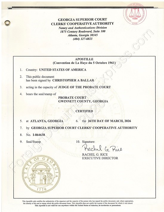 Georgia apostille