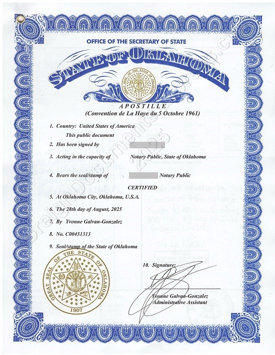 Oklahoma apostille