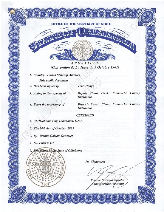 Oklahoma apostille