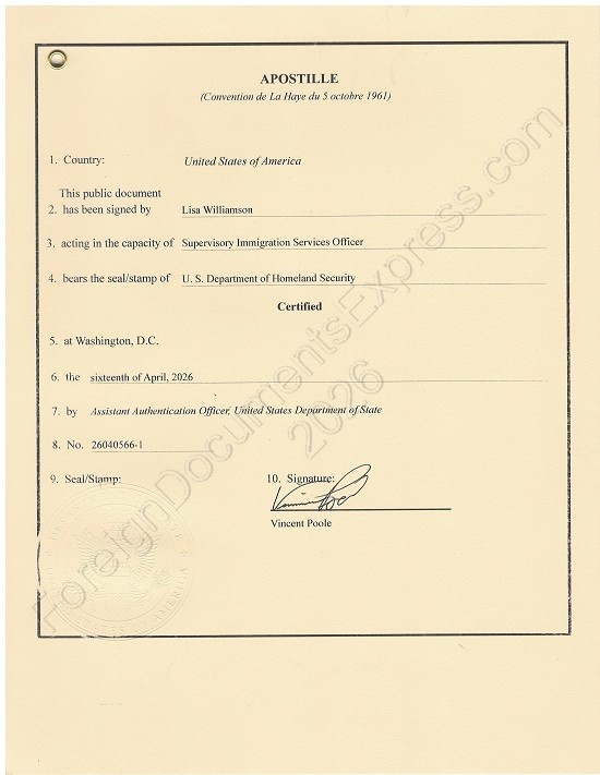 Federal USCIS apostille Apostille federal