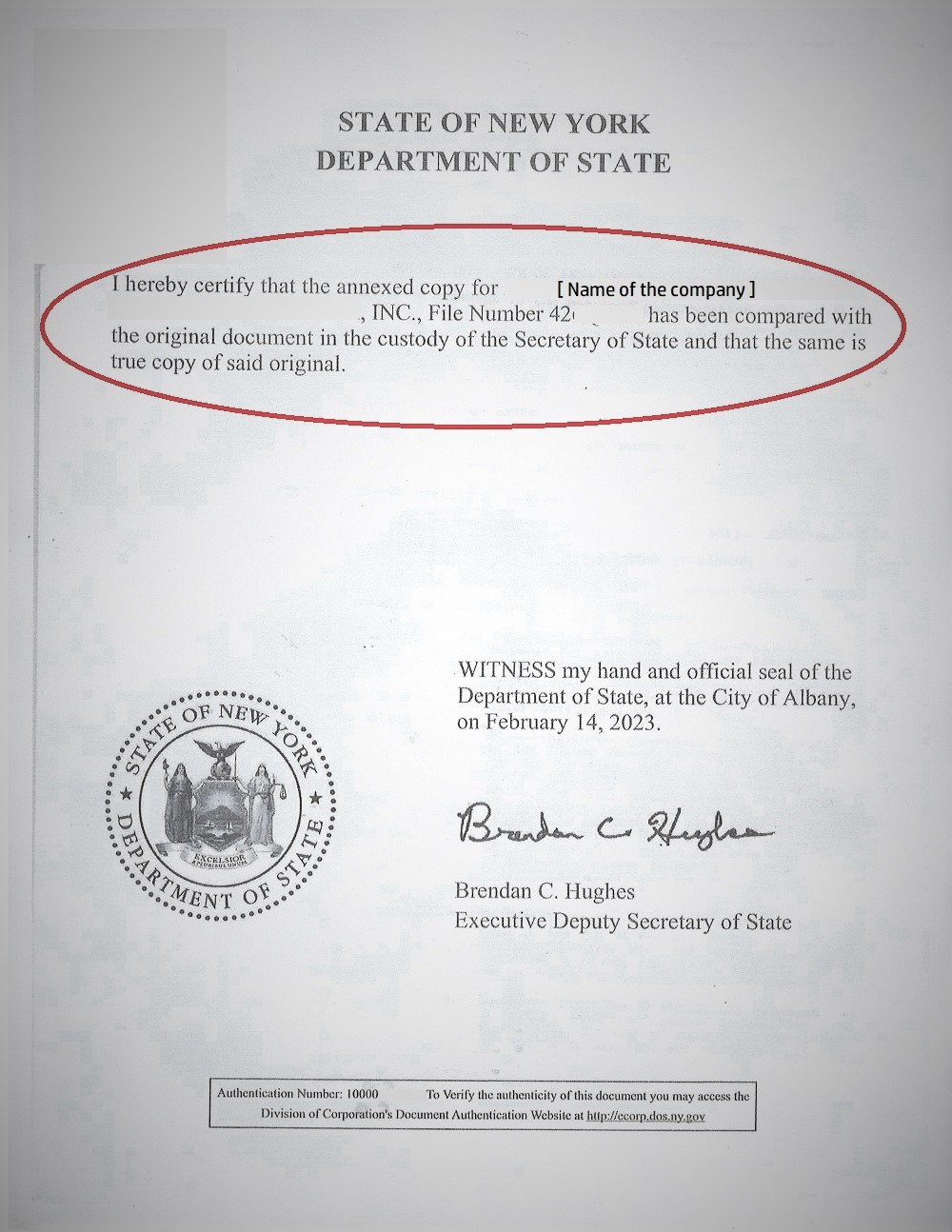 Articles of Incorporation Certificate of Good Standing U S