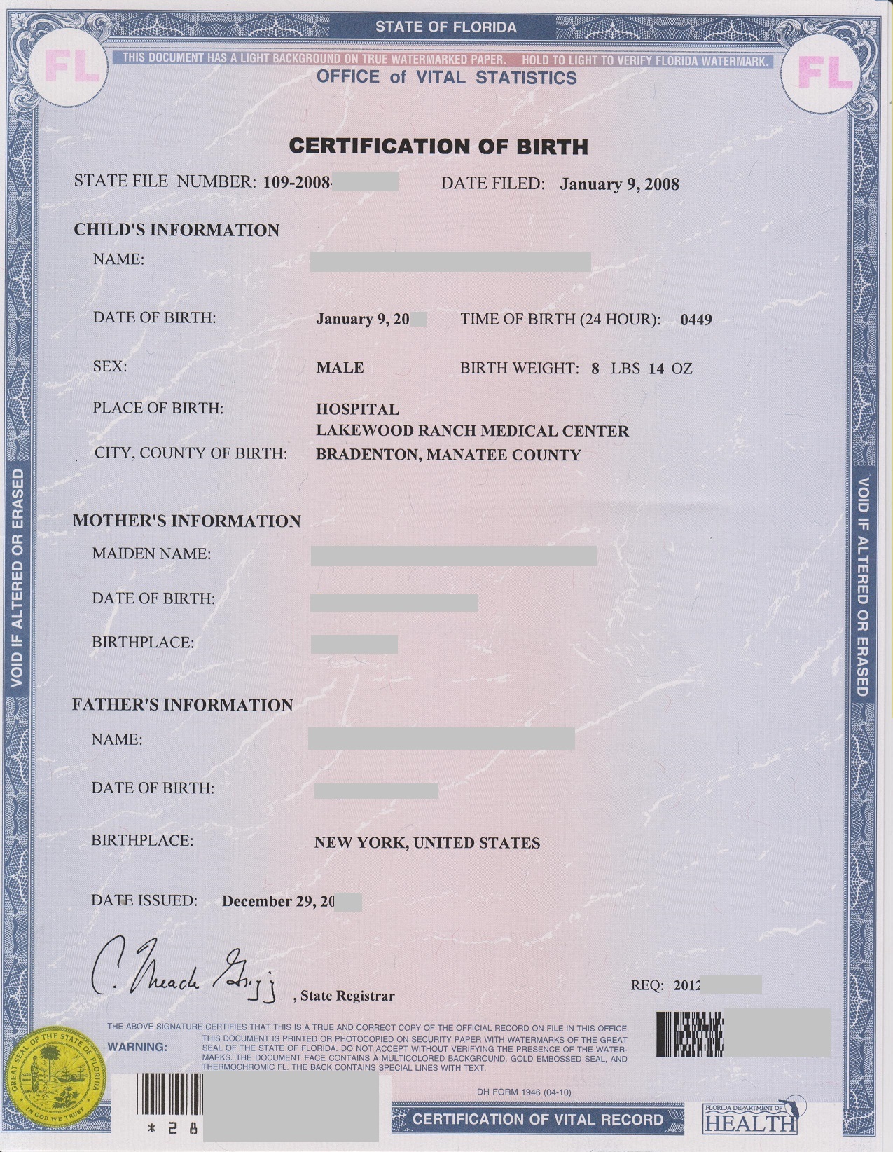 Birth certificates U S Apostille Services