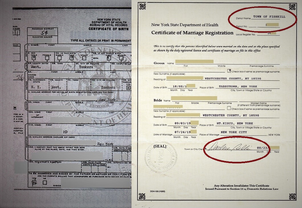 NY Apostille for Birth certificates and certified transcripts of birth